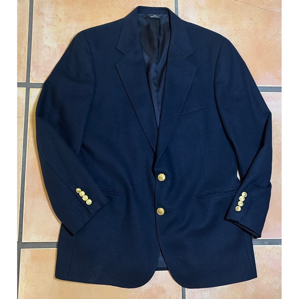 Vintage Polo University Club 42S Union Made in USA Virgin Wool Blazer Jacket